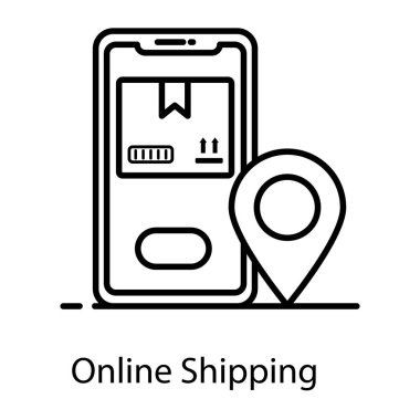 Düzenlenebilir düz biçimli çevrimiçi gönderme simgesi 