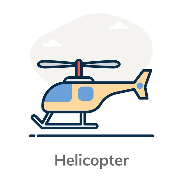 平面直升机图标 直升机矢量 — 图库矢量图片