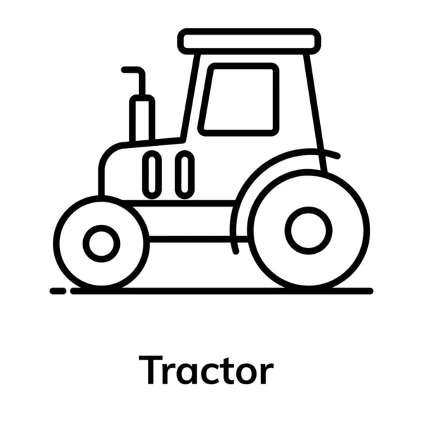 Flacher Traktor Ikone Design Landwirtschaftliche Maschine — Stockvektor