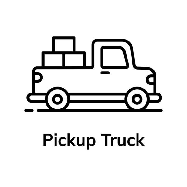 Logistikbil Även Känd Som Pickup — Stock vektor