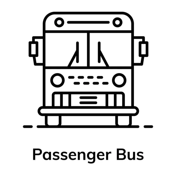 Diseño Vectorial Editable Del Icono Del Autobús Pasajeros — Vector de stock