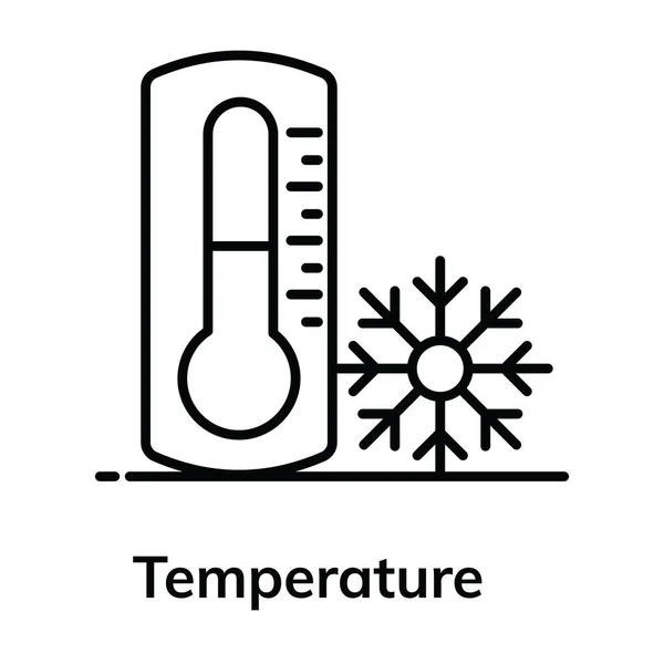 Ikona Temperatury Zamarzania Konstrukcji Płaskiej — Wektor stockowy