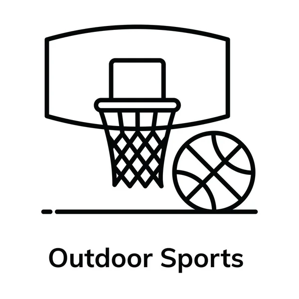 Ein Olympischer Sportvektor Basketballvektorstil — Stockvektor