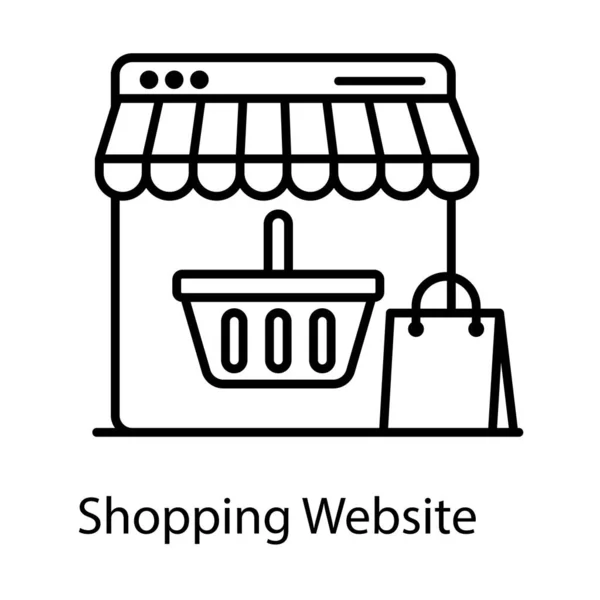 Trendy Vettore Shopping Sito Web Shopping Internet — Vettoriale Stock