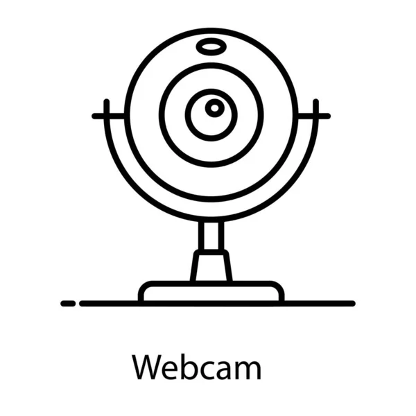 Stil Der Webcam Ikone Computerkamera Für Videotelefonie — Stockvektor