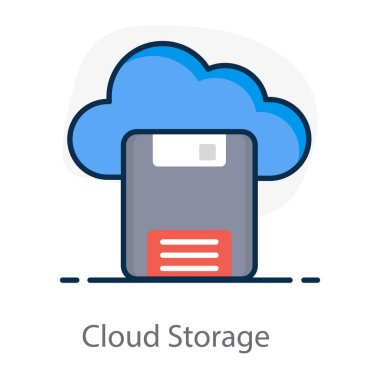 Bulut depolama, bulutlu bir disket simgesi 