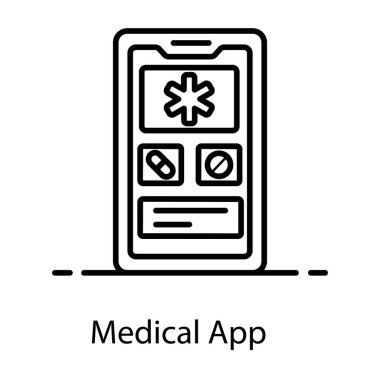 Düzenlenebilir tıbbi uygulamanın simge biçimi 