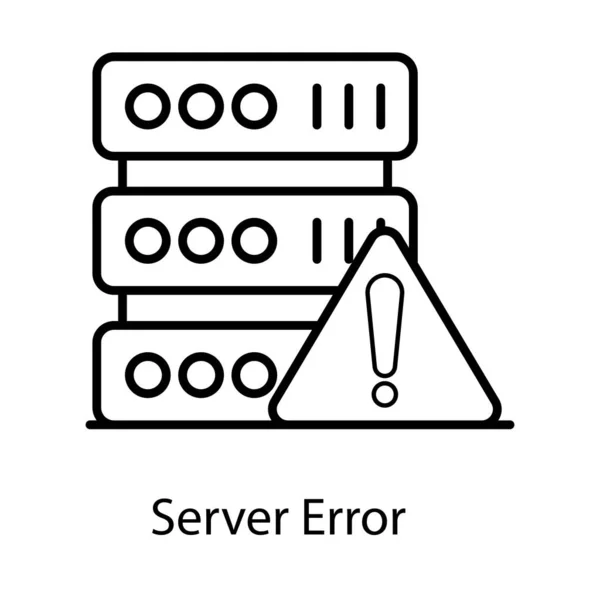 Server Fejl Hosting Fejl Redigerbar Flad Stil – Stock-vektor