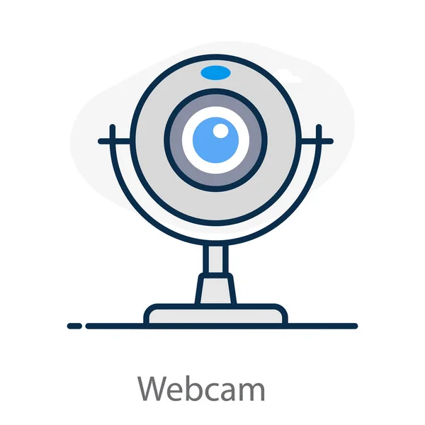 Webcam Icon Style Computer Cam Video Calling — Stock Vector