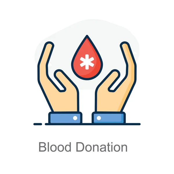 Blood Donation Icon Vector Blood Transfusion — Stock Vector