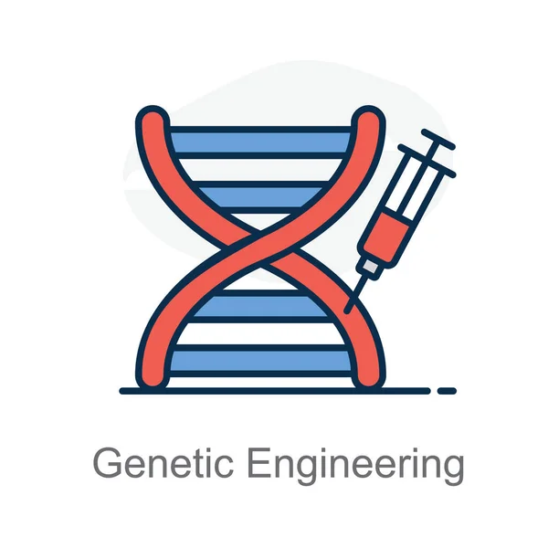 Seringa Com Dna Conceituando Engenharia Genética — Vetor de Stock