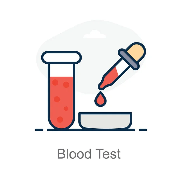 Vetor Teste Sangue Estilo Plano Moderno — Vetor de Stock