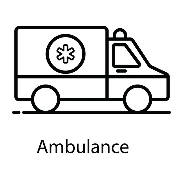 Grundläggande Rgba Fordon För Sjukhus Nödsituation Ambulans Ikon Design — Stock vektor