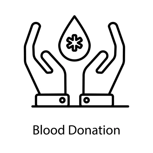 Icono Donación Sangre Vector Transfusión Sangre — Vector de stock