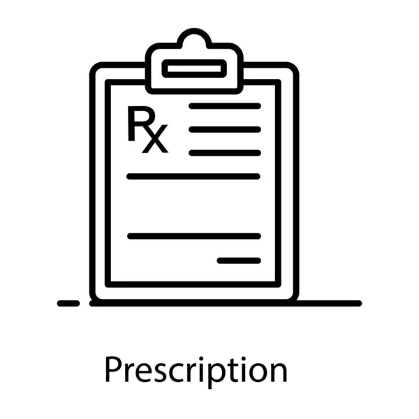 Basic Vettore Modificabile Prescrizione Stile Piatto Modificabile — Vettoriale Stock