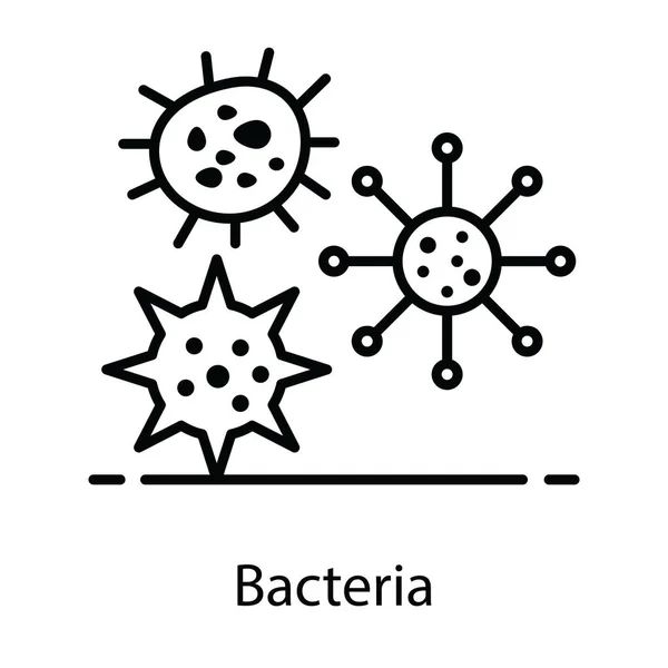 微生物 细菌扁平图标设计 — 图库矢量图片