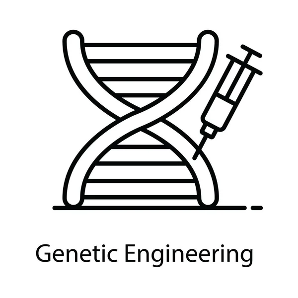 Seringa Com Dna Conceituando Engenharia Genética — Vetor de Stock