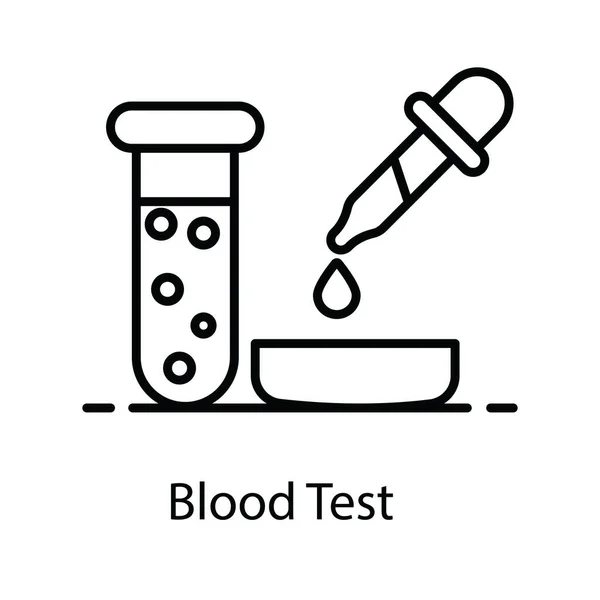 Vektor Krevního Testu Moderním Plochém Stylu — Stockový vektor