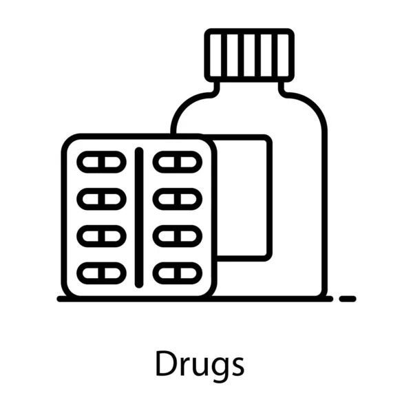 近代的なフラットスタイルの薬のアイコン — ストックベクタ