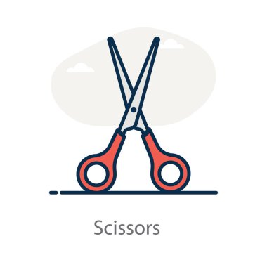 Bir çift kesme bıçağı, makas simgesi