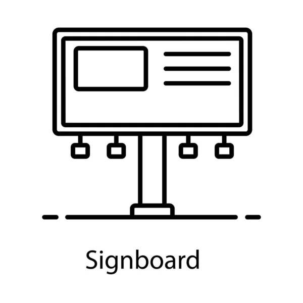 Иконка Дорожного Знака Современном Векторном Дизайне Подвесная Информационная Доска — стоковый вектор