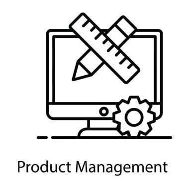 Temel Ürün yönetim vektörü, düzenlenebilir biçimdeki grafik sanatı 