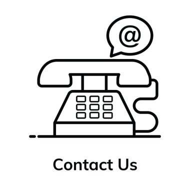 Modern düz stil simgesiyle bizimle bağlantı kur 