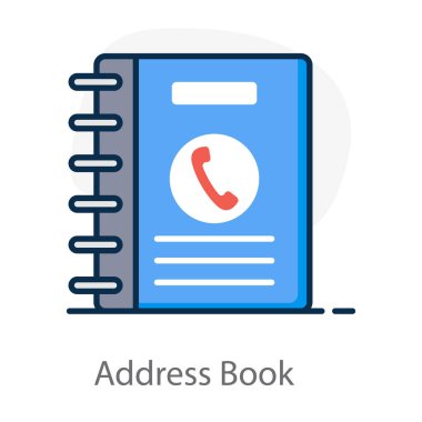 Adres defteri simgesi konseptini gösteren kitap alıcısı