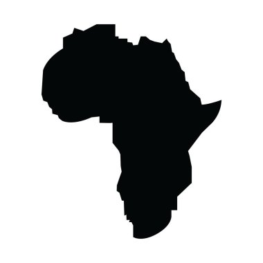 Afrika haritasının bir simge tasarımı, coğrafya vektörü 