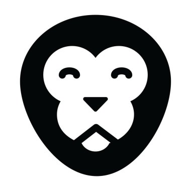 Bir ikon tasarımı goril yüzü, vahşi yaşam hayvanları. 