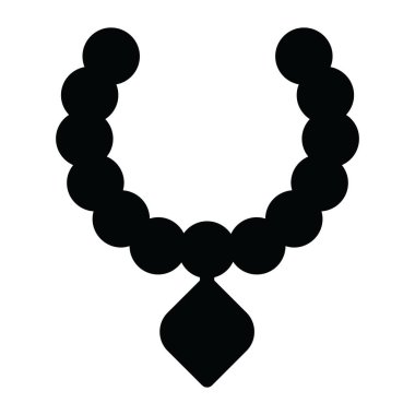 Katı tasarımlı bir kolye ikonu, bir yaka takısı. 