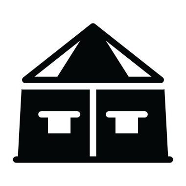 Açık hava konaklama, sağlam çadır simgesi