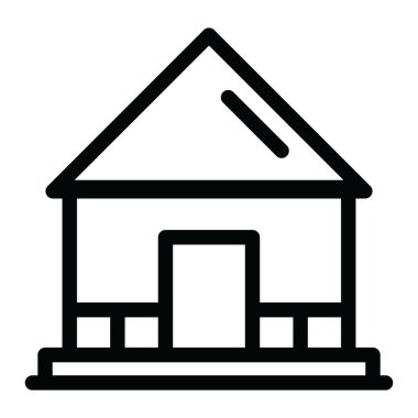 Geleneksel Afrika kulübesinin katı bir vektör tasarımı