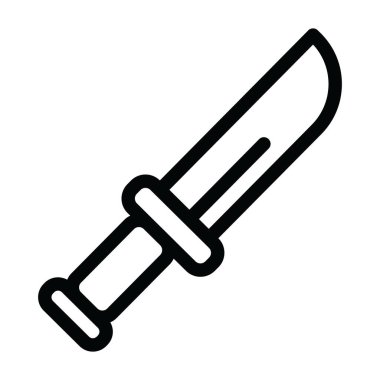 Afrikalı bir kılıç vektörü, Katana 'nın düzenlenebilir simgesi. 