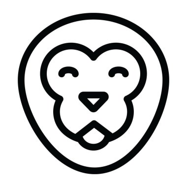 Bir ikon tasarımı goril yüzü, vahşi yaşam hayvanları. 