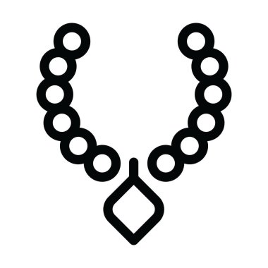 Katı tasarımlı bir kolye ikonu, bir yaka takısı. 