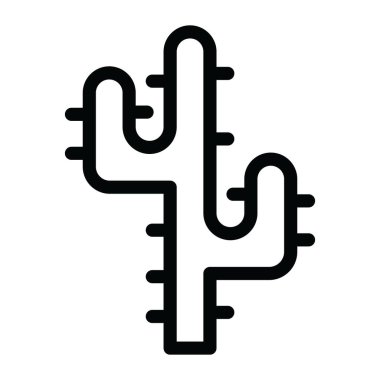 Kaktüs bitki simgesinin tam vektör tasarımı