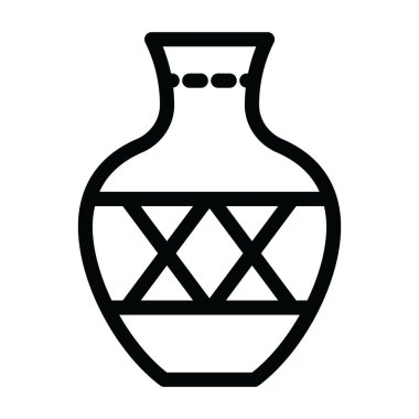 Seramik çömlek simgesinin düzenlenebilir dizaynı