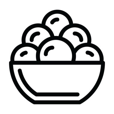 Moda vektör biçiminde bir tatlı tabak simgesi 