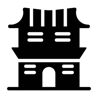 Japon mezar simgesi, düzenlenebilir doldurulabilir vektör 