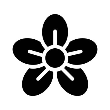 Kiraz çiçeği ikonu stili, Japon çiçek vektörü 