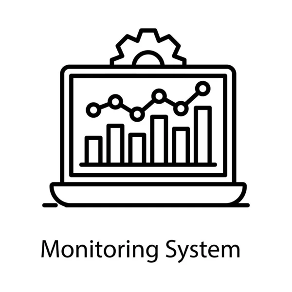 Trendy Vector Graphical Automation Editable Flat Icon — Stock Vector