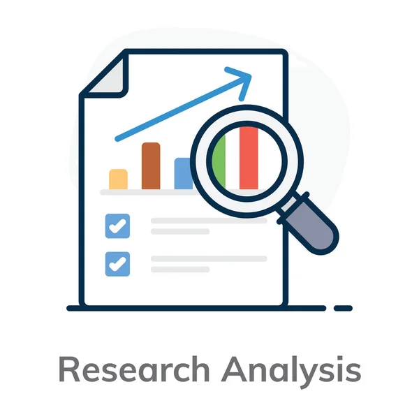 Vecteur Analyse Recherche Dans Style Plat Moderne — Image vectorielle