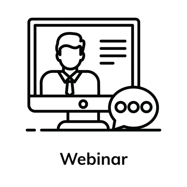 Vector Plano Moda Webinar Consulta Vídeo — Vector de stock