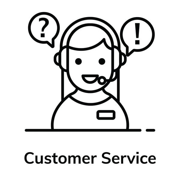 Basic Customer Services Icon Modern Flat Style Helpline — Stock Vector