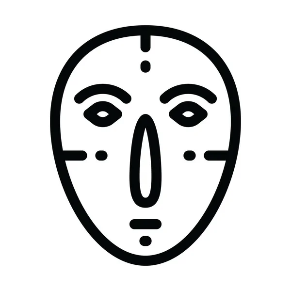 Une Icône Masque Boule Dans Design Solide Masque Traditionnel Décoratif — Image vectorielle