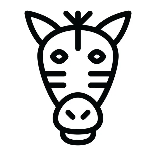 Springbok Icono Cara Animal Vector Editable Sólido — Vector de stock