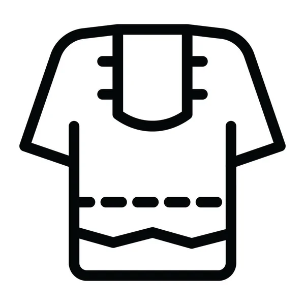 Icono Tradicional Camisa Las Mujeres Afircn — Vector de stock