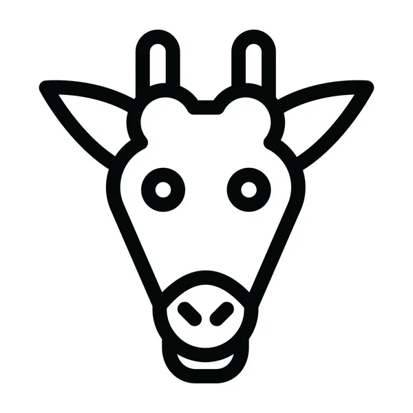 Ícone Animal Rosto Springbok Vetor Editável Sólido — Vetor de Stock