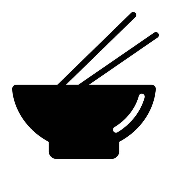 Sebuah Ikon Sup Dalam Gaya Modern Penuh - Stok Vektor